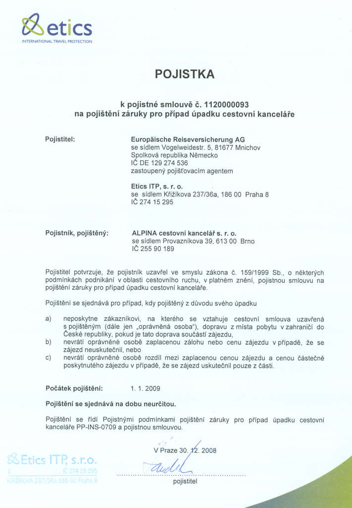 Pojistka proti �padku - poji��ovna Etics